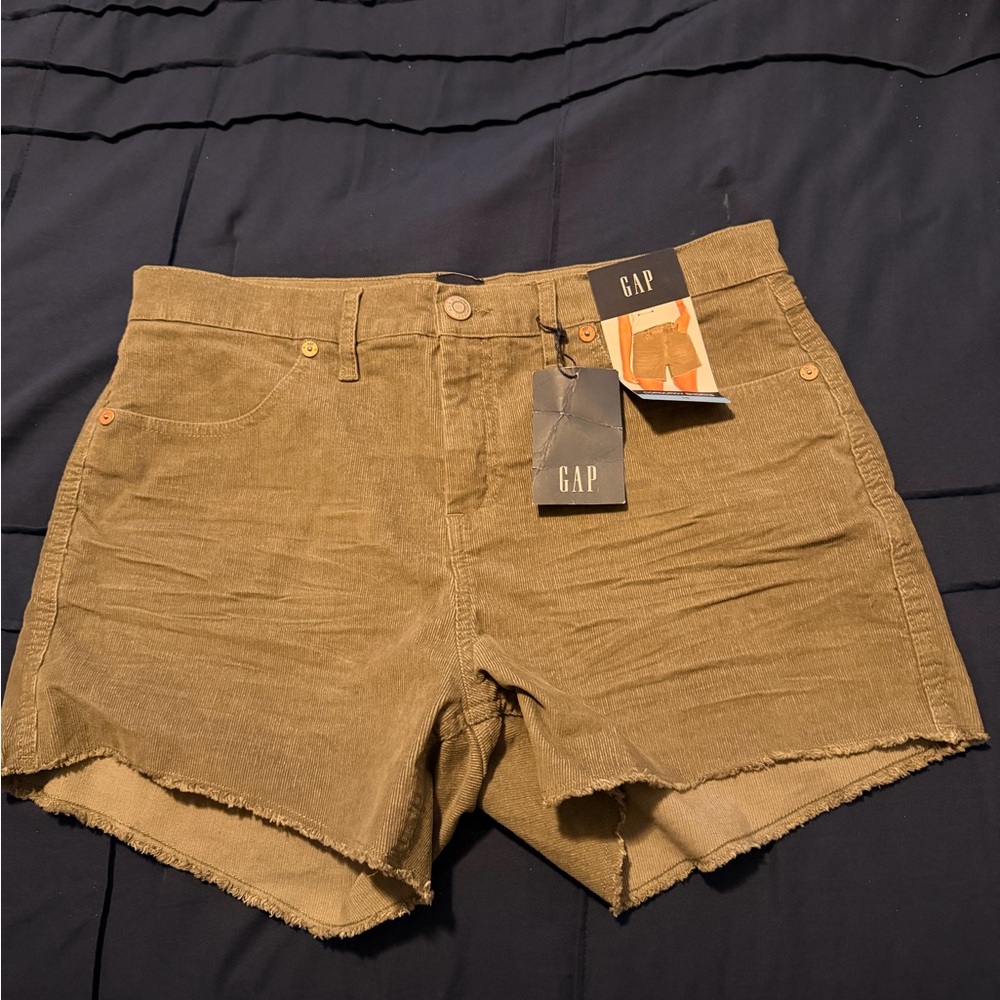 GAP Women's Olive Green Corduroy Cutoff Shorts